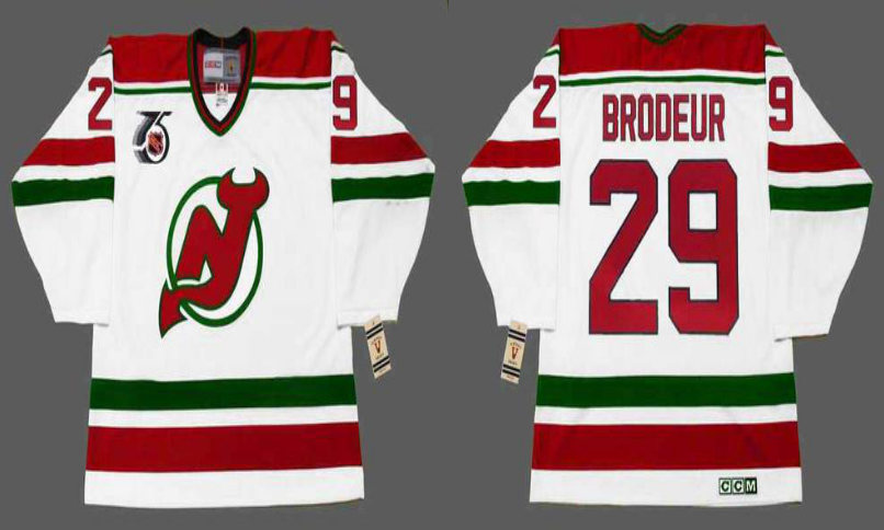 2019 Men New Jersey Devils #29 Brodeur white CCM NHL jerseys->new jersey devils->NHL Jersey
